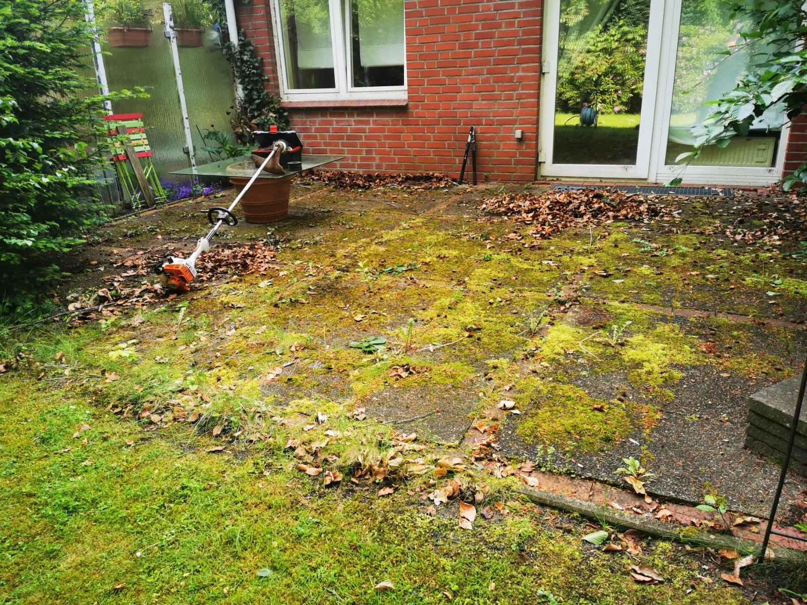 Terrassenreinigung Elmshorn Vorher